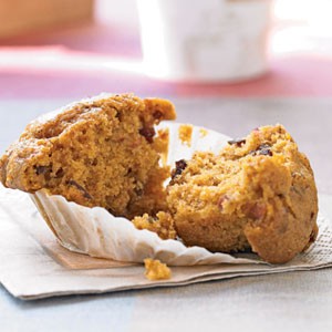 Pumpkin-cranberry muffins