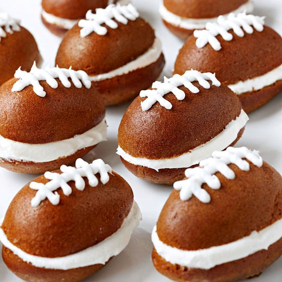 Pumpkin football cakes