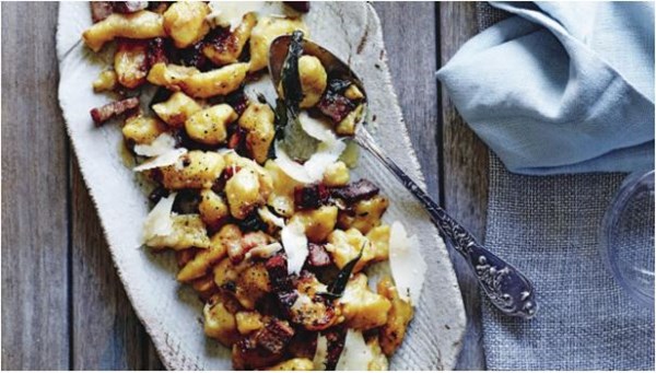 Pumpkin gnocchi with sage and pancetta