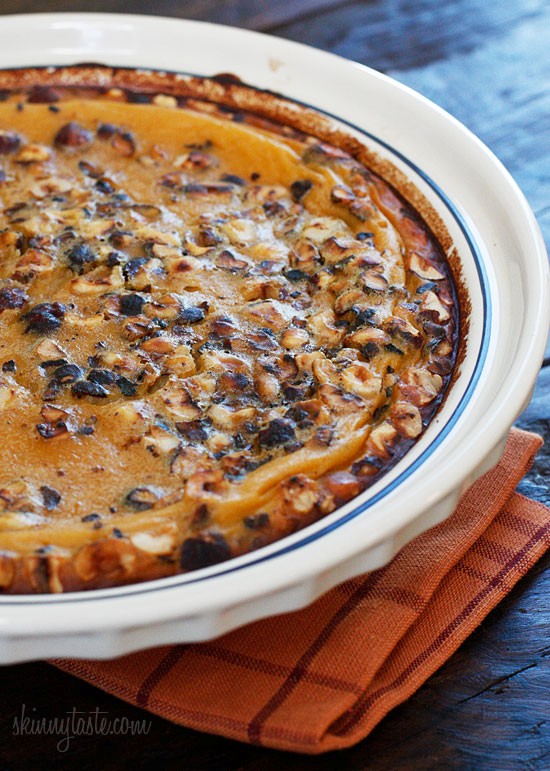 Pumpkin hazelnut flaugnarde (Clafoutis)