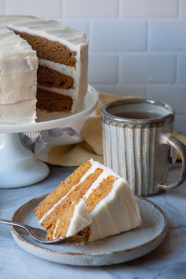 Pumpkin layer cake with cream cheese frosting