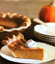 Pumpkin-maple pecan pie with Cognac whipped cream