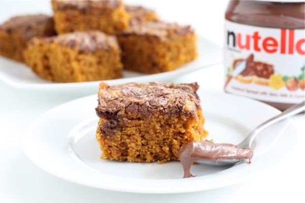 Pumpkin Nutella snack cake
