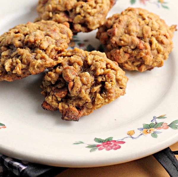 Pumpkin oatmeal cinnamon chip cookies