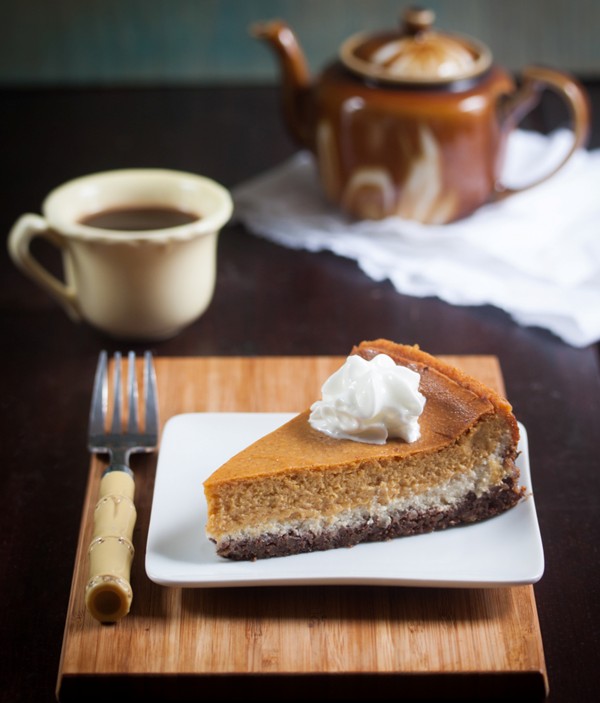 Pumpkin pecan cheesecake