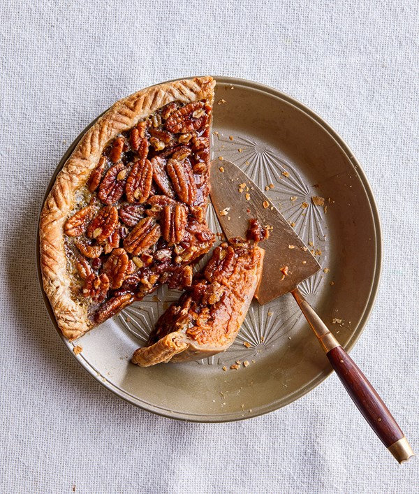 Pumpkin-pecan pie