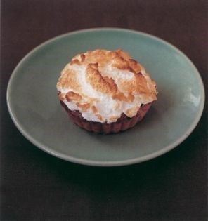Pumpkin pie with meringue topping
