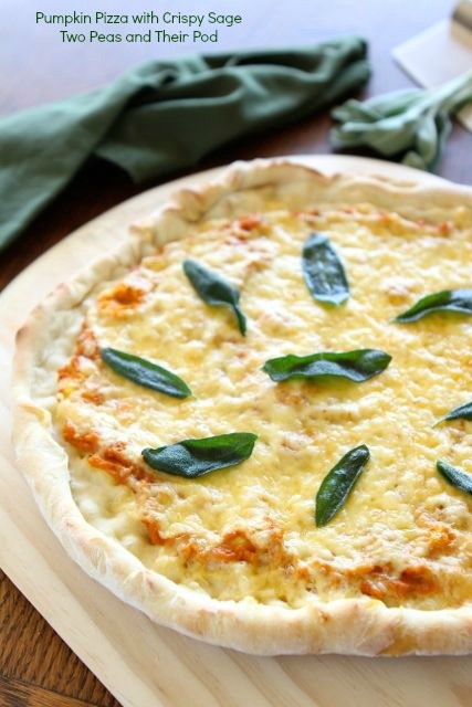 Pumpkin pizza with crispy sage