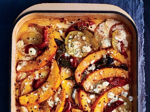 Pumpkin-poblano casserole