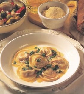  Pumpkin ravioli with basil butter