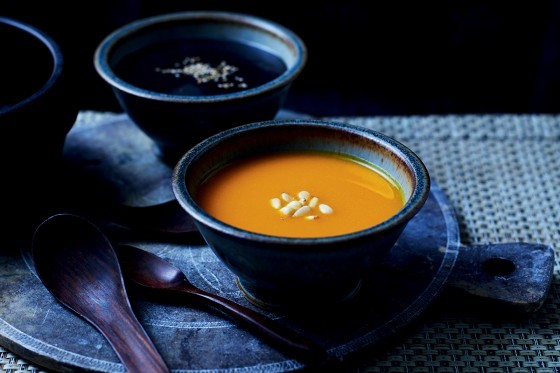 Pumpkin rice porridge (Hobakjuk)