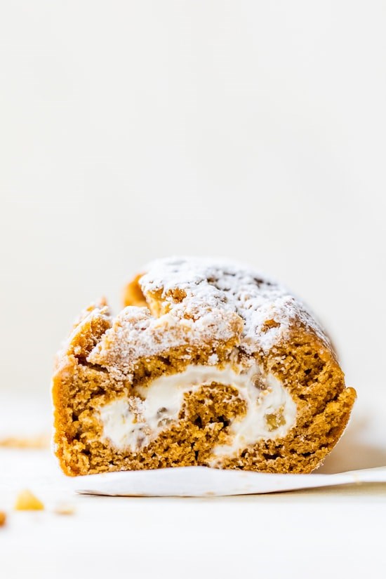 Pumpkin roll, lightened up