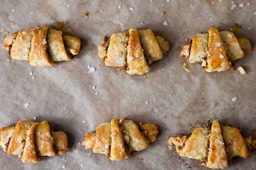Pumpkin rugelach with sage and walnuts