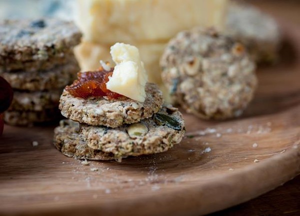 Pumpkin seed and thyme oatcakes