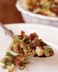 Pumpkin seed bread salad