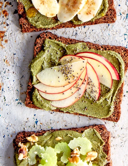 Pumpkin seed butter on rye
