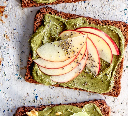 Pumpkin seed butter on rye