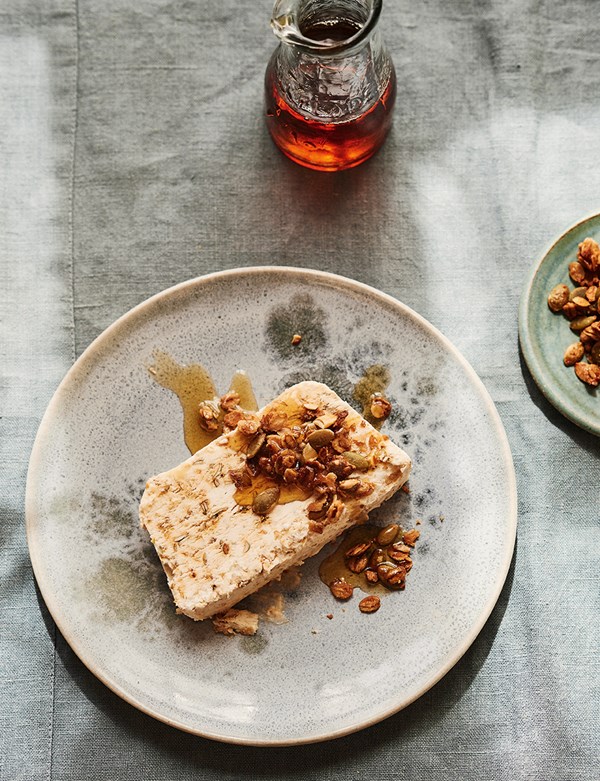 Pumpkin seed parfait with maple granola