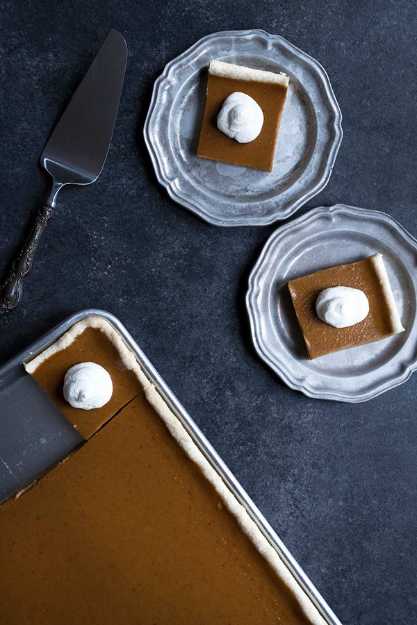 Pumpkin slab pie