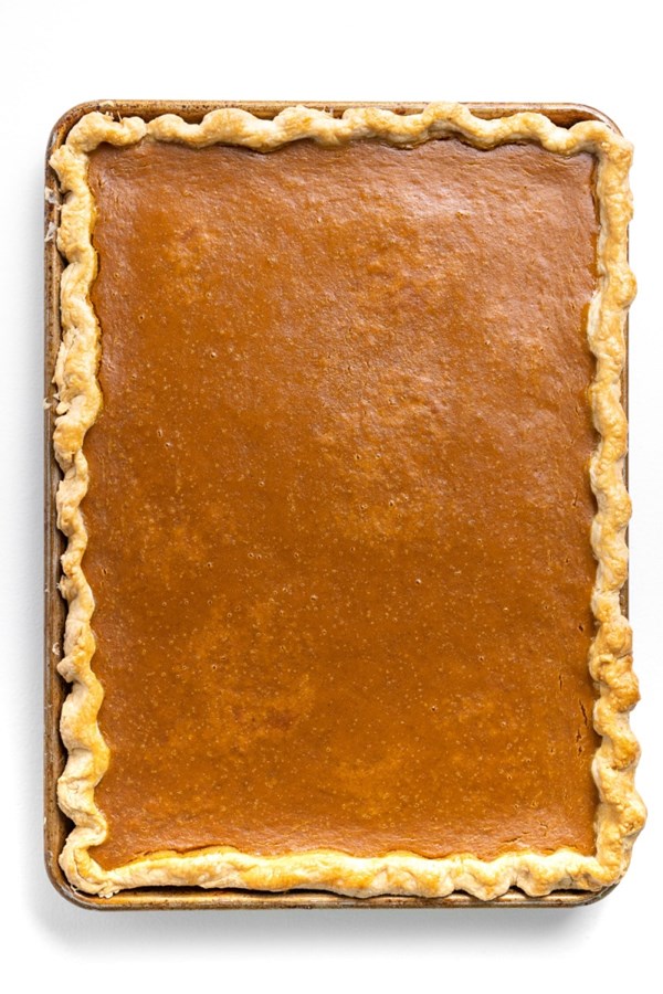 Pumpkin slab pie
