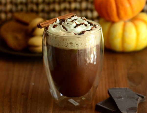 Pumpkin spice hot chocolate