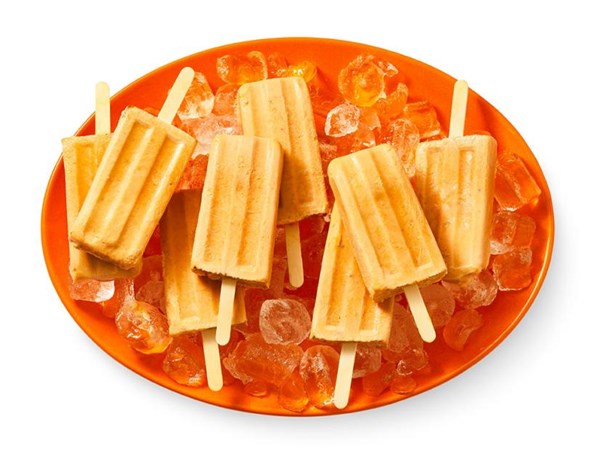 Pumpkin spice ice pops