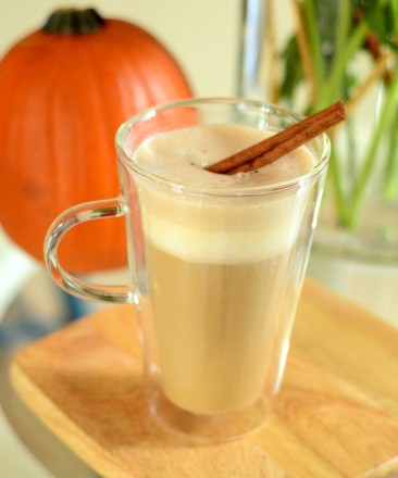 Pumpkin spice latte with pumpkin spice whipped cream