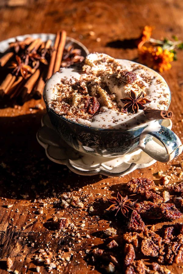 Pumpkin spice pecan latte