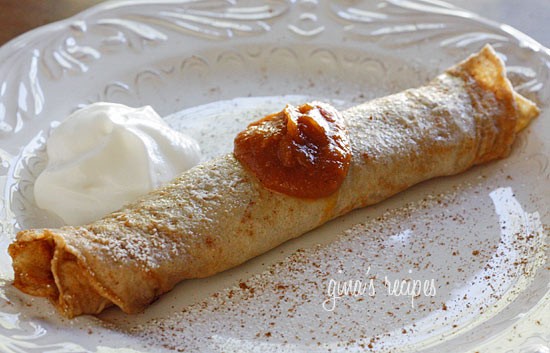 Pumpkin spiced crepes with pumpkin butter