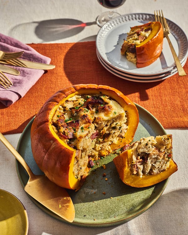 Pumpkin stuffed with everything good