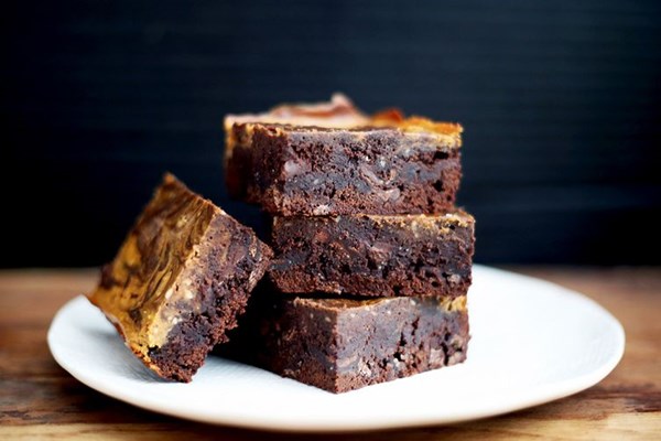 Pumpkin swirl brownies