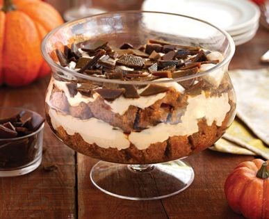Pumpkin toffee trifle