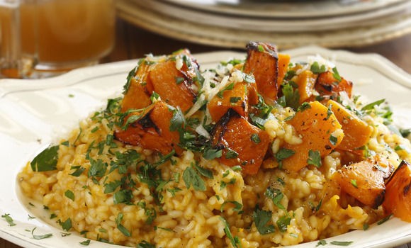 Pumpkin, verjuice and extra virgin olive oil risotto