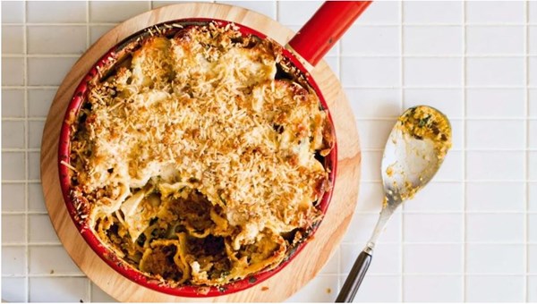 Pumpkin, walnut and spinach cannelloni