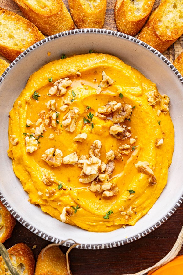 Pumpkin whipped feta dip