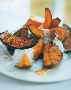 Pumpkin with lime yoghurt