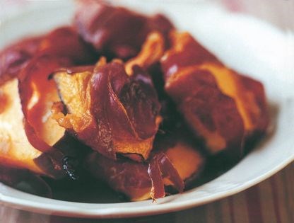 Pumplkn with Bayonne ham (Citrouille au jambon de Bayonne)