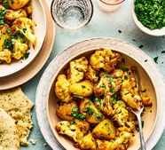 Punjabi cauliflower with potatoes (aloo gabi)