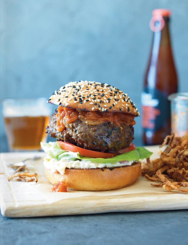 Pure beef burgers