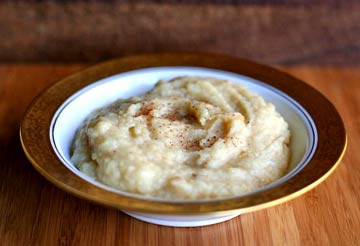 Puréed roasted parsnips