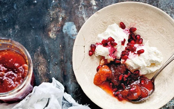 Purple fig and pomegranate jam