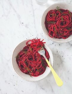 Purple linguine
