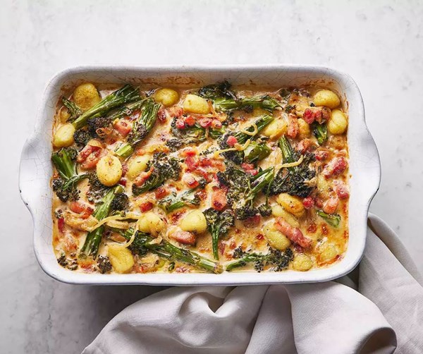 Purple sprouting broccoli & Gorgonzola gnocchi