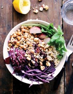 Purple vegetable rice bowl