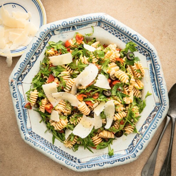 Puttanesca-style pasta salad