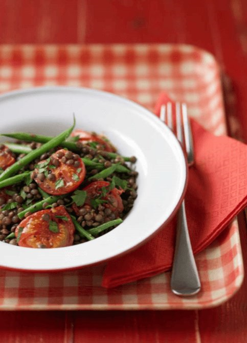 Puy lentil & roast tomato salad