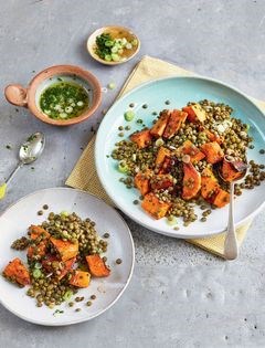 Puy lentil and sweet potato salad