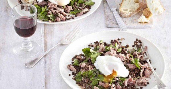 Puy lentils with ham hock and parsley