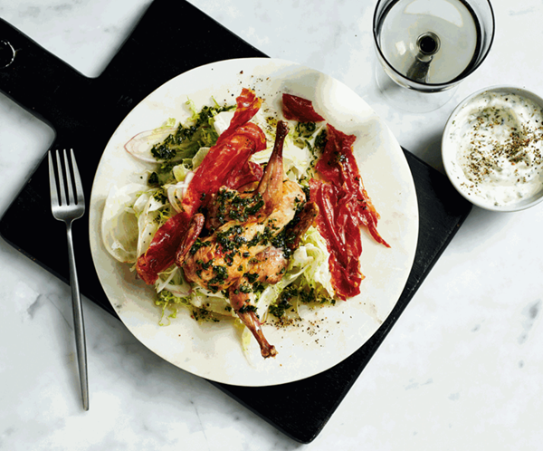 Quail in tarragon with winter rémoulade