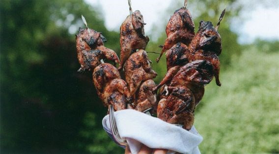 Quails with brandy